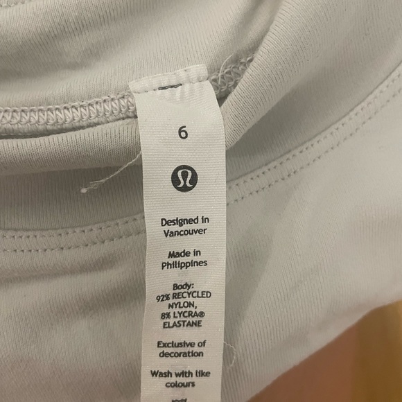 Lululemon Silver White Long Sleeve Mock Neck Top - Picture 3 of 3